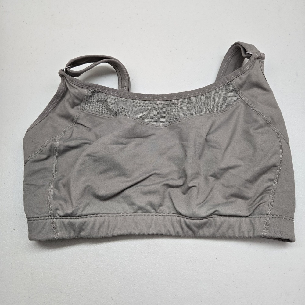 Syrokan Women Sports Bra 38H Gray Underwired Adjustable Straps Unlined